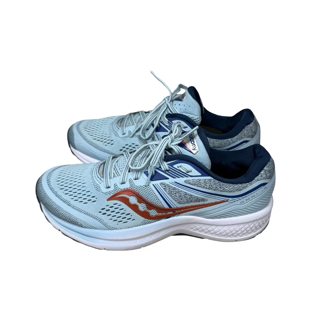 Saucony Omni 19 Womens Running Shoes Light‎ Blue Copper S10570-45 Size 7